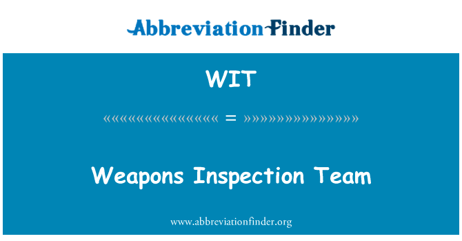 Weapons Inspection Team的定义