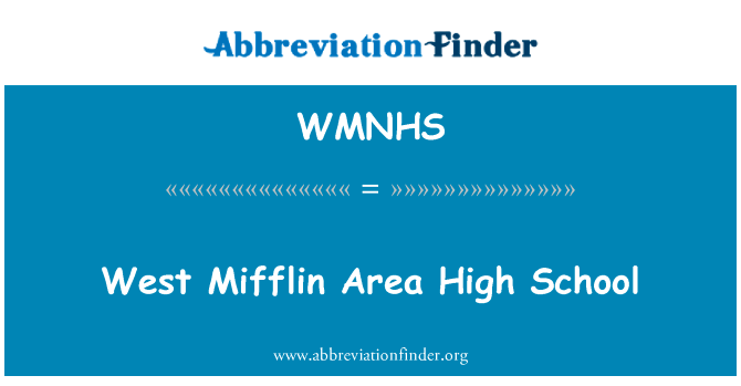West Mifflin Area High School的定义