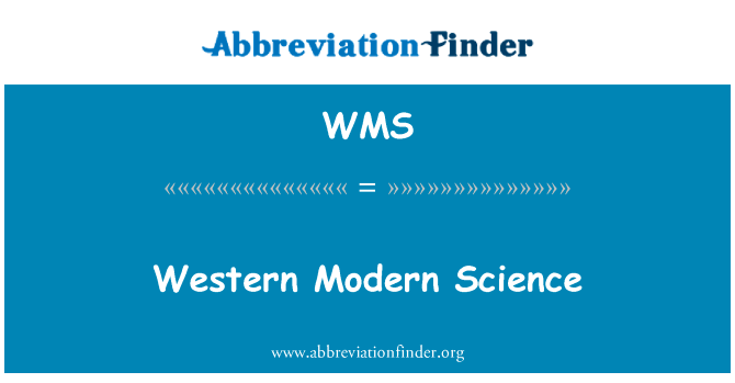 Western Modern Science的定义