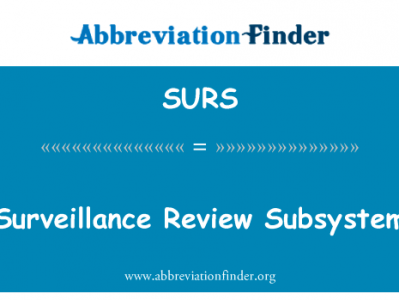 监视审查子系统英文定义是Surveillance Review Subsystem,首字母缩写定义是SURS