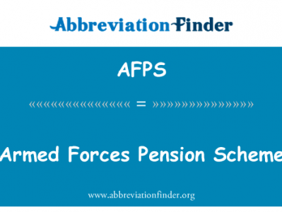 武装部队退休金计划英文定义是Armed Forces Pension Scheme,首字母缩写定义是AFPS