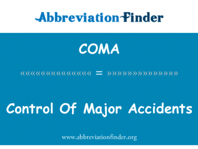 控制的重大事故英文定义是Control Of Major Accidents,首字母缩写定义是COMA