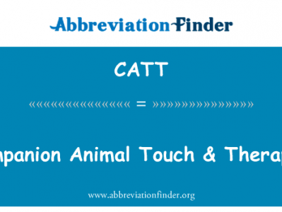 伴侣动物触摸 & 疗法英文定义是Companion Animal Touch & Therapies,首字母缩写定义是CATT