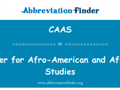 美洲黑人和非洲研究中心英文定义是Center for Afro-American and African Studies,首字母缩写定义是CAAS
