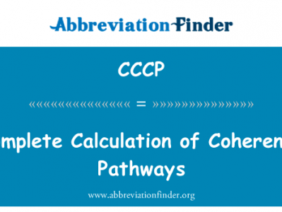 完成计算一致性通路英文定义是Complete Calculation of Coherence Pathways,首字母缩写定义是CCCP