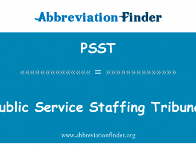 公共服务人员编制法庭英文定义是Public Service Staffing Tribunal,首字母缩写定义是PSST