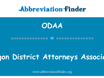 俄勒冈州区律师协会英文定义是Oregon District Attorneys Association,首字母缩写定义是ODAA