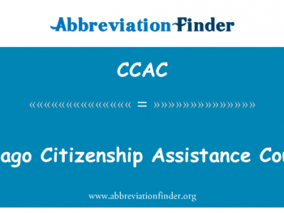 芝加哥公民援助理事会英文定义是Chicago Citizenship Assistance Council,首字母缩写定义是CCAC
