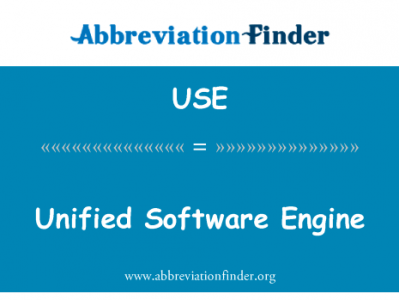 统一的软件引擎英文定义是Unified Software Engine,首字母缩写定义是USE
