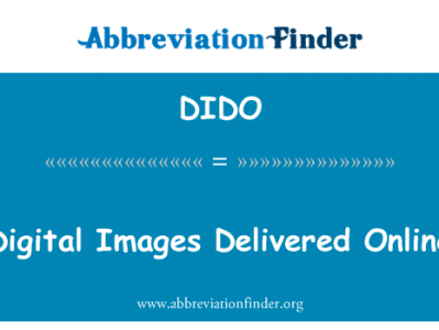 网上交付的数字图像英文定义是Digital Images Delivered Online,首字母缩写定义是DIDO