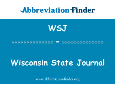 威斯康星州杂志英文定义是Wisconsin State Journal,首字母缩写定义是WSJ