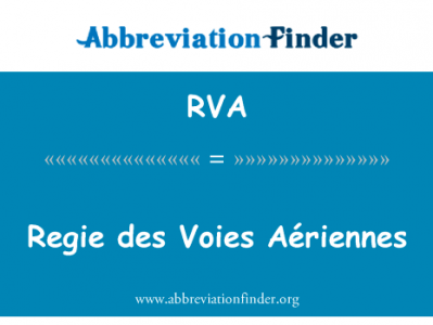 专卖店 des 空中航道管制英文定义是Regie des Voies Aériennes,首字母缩写定义是RVA