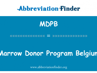 骨髓捐助程序比利时英文定义是Marrow Donor Program Belgium,首字母缩写定义是MDPB