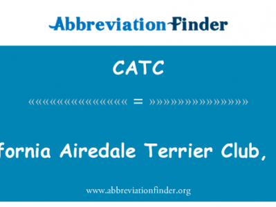 加州艾尔德尔梗类犬俱乐部有限公司英文定义是California Airedale Terrier Club, Inc.,首字母缩写定义是CATC