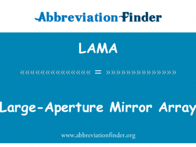 大口径反射镜阵列英文定义是Large-Aperture Mirror Array,首字母缩写定义是LAMA