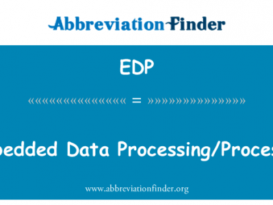 嵌入式数据处理英文定义是Embedded Data ProcessingProcessor,首字母缩写定义是EDP