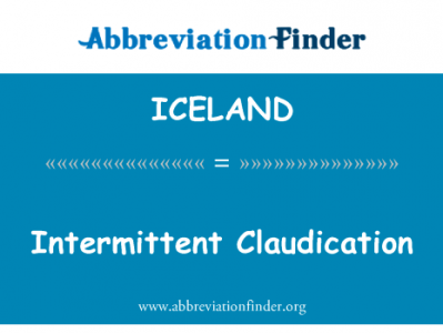 间歇性跛行英文定义是Intermittent Claudication,首字母缩写定义是ICELAND