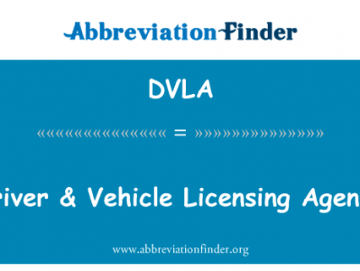 驱动程序 & 车辆牌照的机构英文定义是Driver & Vehicle Licensing Agency,首字母缩写定义是DVLA