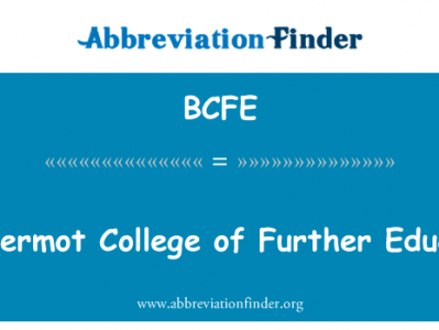 穷鬼继续教育学院英文定义是Ballyfermot College of Further Education,首字母缩写定义是BCFE