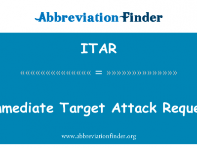 直接目标攻击请求英文定义是Immediate Target Attack Request,首字母缩写定义是ITAR