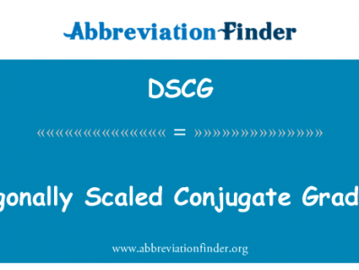 沿对角线方向缩放共轭梯度法英文定义是Diagonally Scaled Conjugate Gradient,首字母缩写定义是DSCG