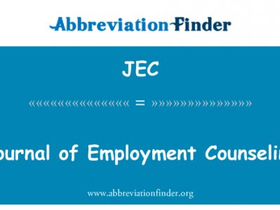 杂志上的就业辅导英文定义是Journal of Employment Counseling,首字母缩写定义是JEC