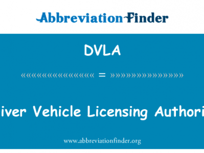 司机车辆管理处英文定义是Driver Vehicle Licensing Authority,首字母缩写定义是DVLA