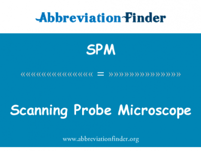 扫描探针显微镜英文定义是Scanning Probe Microscope,首字母缩写定义是SPM
