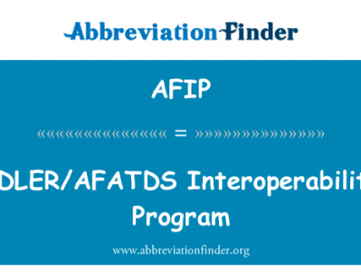 阿德勒AFATDS 的互操作性程序英文定义是ADLERAFATDS Interoperability Program,首字母缩写定义是AFIP