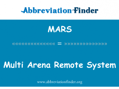 多竞技场远程系统英文定义是Multi Arena Remote System,首字母缩写定义是MARS