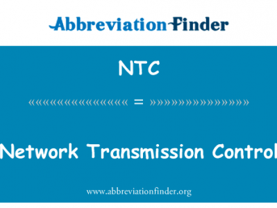 网络传输控制英文定义是Network Transmission Control,首字母缩写定义是NTC