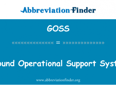 地面运营支撑系统英文定义是Ground Operational Support System,首字母缩写定义是GOSS
