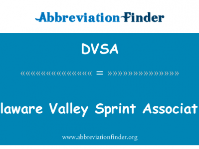 特拉华州谷冲刺 (sprint) 协会英文定义是Delaware Valley Sprint Association,首字母缩写定义是DVSA