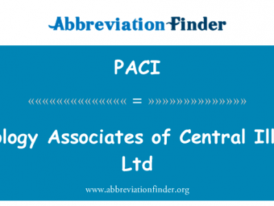 病理有关联的中央伊利诺伊州有限公司英文定义是Pathology Associates of Central Illinois, Ltd,首字母缩写定义是PACI