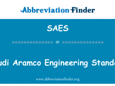 沙特阿美石油公司工程标准英文定义是Saudi Aramco Engineering Standard,首字母缩写定义是SAES
