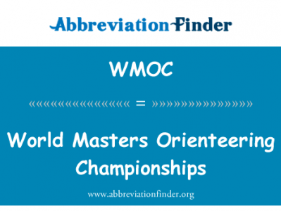 世界大师定向越野锦标赛英文定义是World Masters Orienteering Championships,首字母缩写定义是WMOC