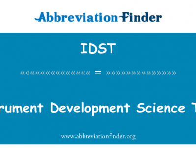 仪器开发科学团队英文定义是Instrument Development Science Team,首字母缩写定义是IDST