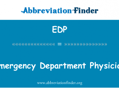 急诊科医生英文定义是Emergency Department Physician,首字母缩写定义是EDP