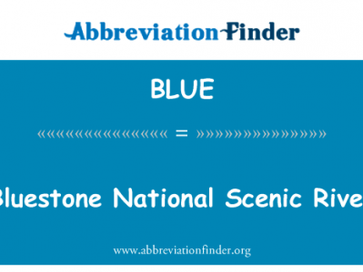 青石国家风景秀丽的河英文定义是Bluestone National Scenic River,首字母缩写定义是BLUE