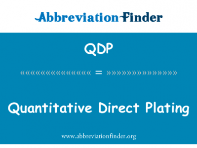 定量直接电镀英文定义是Quantitative Direct Plating,首字母缩写定义是QDP