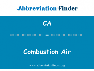 燃烧空气英文定义是Combustion Air,首字母缩写定义是CA