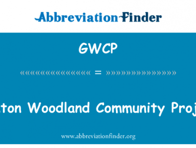 冈林地社区项目英文定义是Gunton Woodland Community Project,首字母缩写定义是GWCP