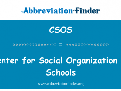 社会组织的学校中心英文定义是Center for Social Organization of Schools,首字母缩写定义是CSOS