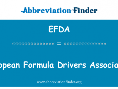 欧洲的公式司机协会英文定义是European Formula Drivers Association,首字母缩写定义是EFDA