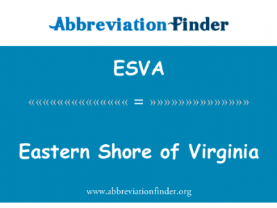 弗吉尼亚州东部海岸英文定义是Eastern Shore of Virginia,首字母缩写定义是ESVA