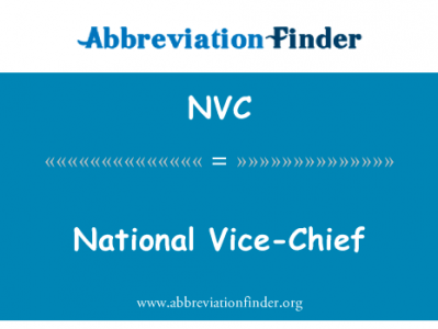 国家副长官英文定义是National Vice-Chief,首字母缩写定义是NVC