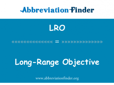 长远目标英文定义是Long-Range Objective,首字母缩写定义是LRO