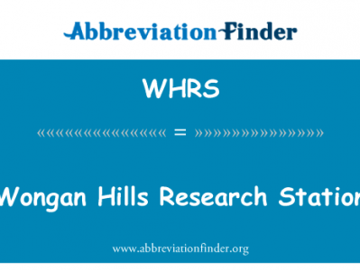 希尔斯研究站英文定义是Wongan Hills Research Station,首字母缩写定义是WHRS