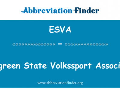 常绿州 Volkssport 协会英文定义是Evergreen State Volkssport Association,首字母缩写定义是ESVA