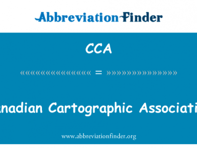 加拿大的制图学协会英文定义是Canadian Cartographic Association,首字母缩写定义是CCA